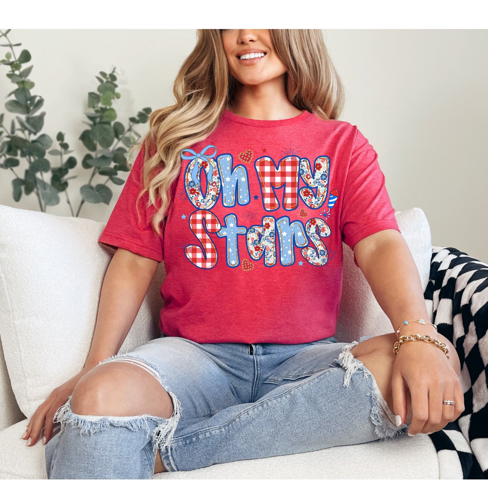 "Oh My Stars" Red, white, and Blue Patriotic Tee!