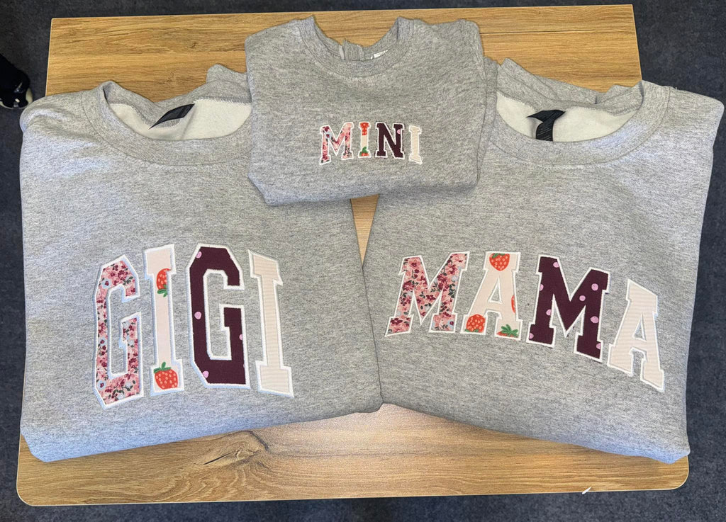 Custom Applique Crewneck Sweatshirt.