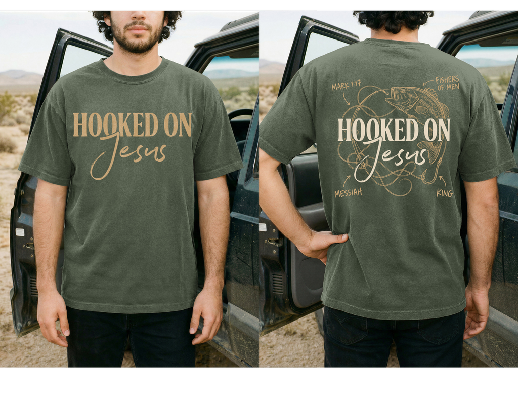 Hooked on Jesus Front and Back Design!