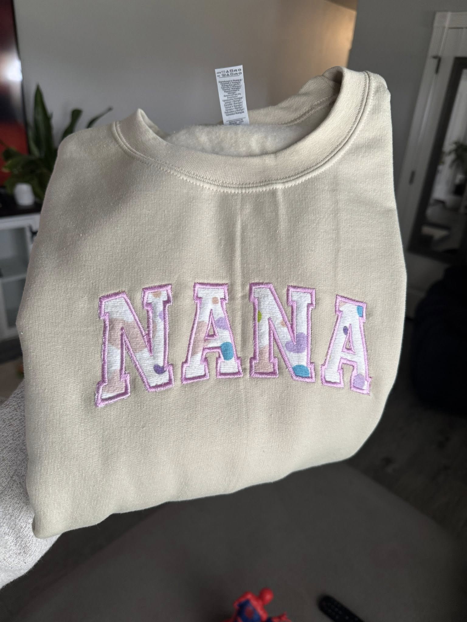 Custom Applique Crewneck Sweatshirt.