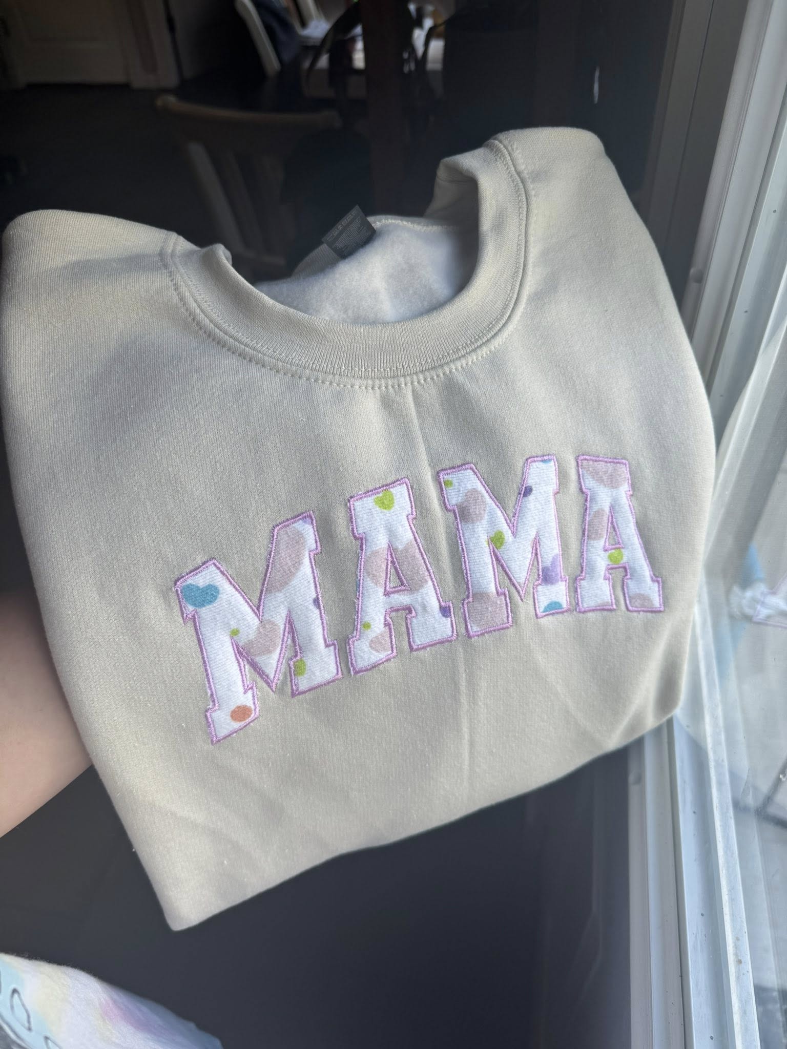 Custom Applique Crewneck Sweatshirt.
