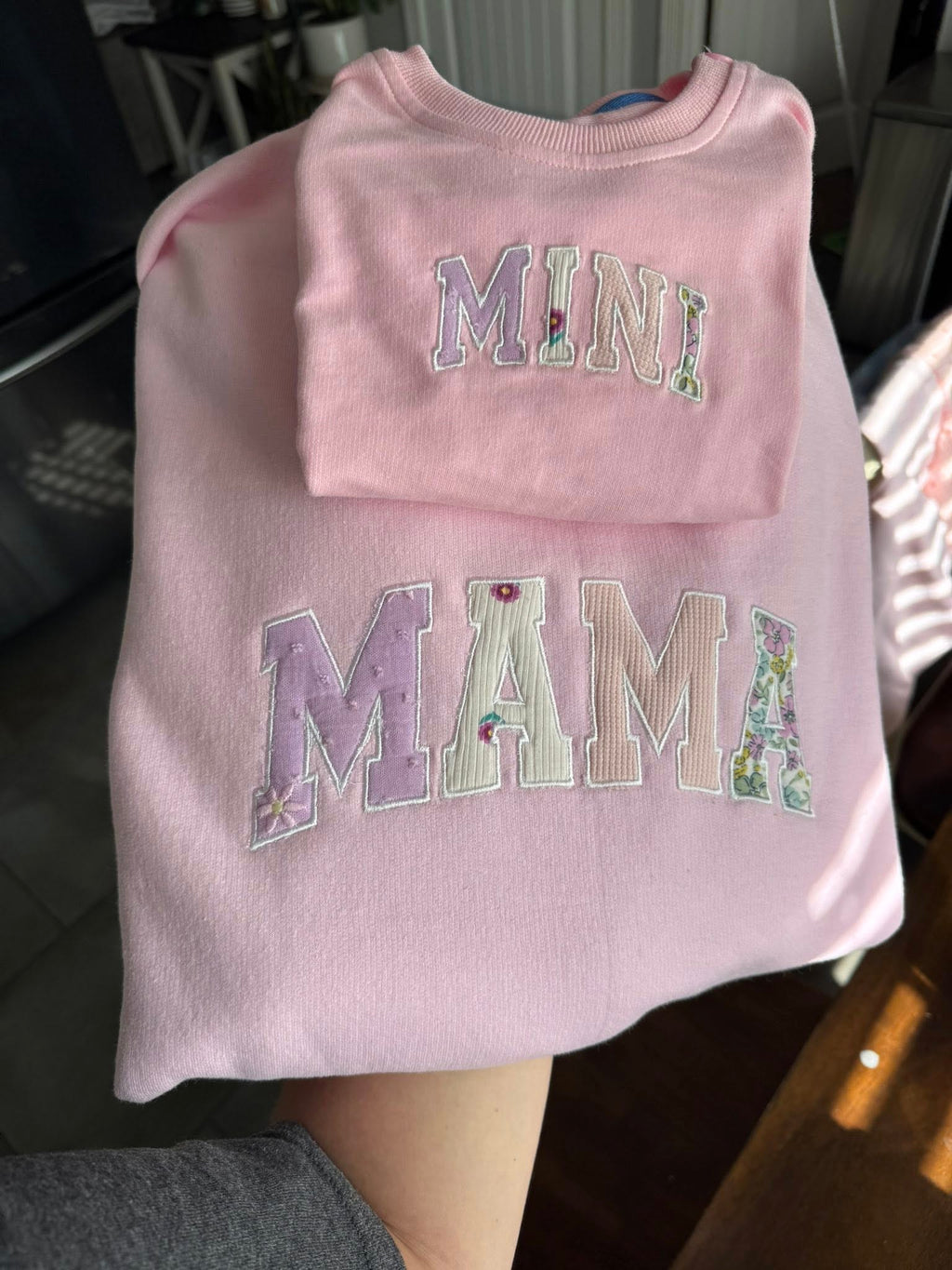 Custom Applique Crewneck Sweatshirt.