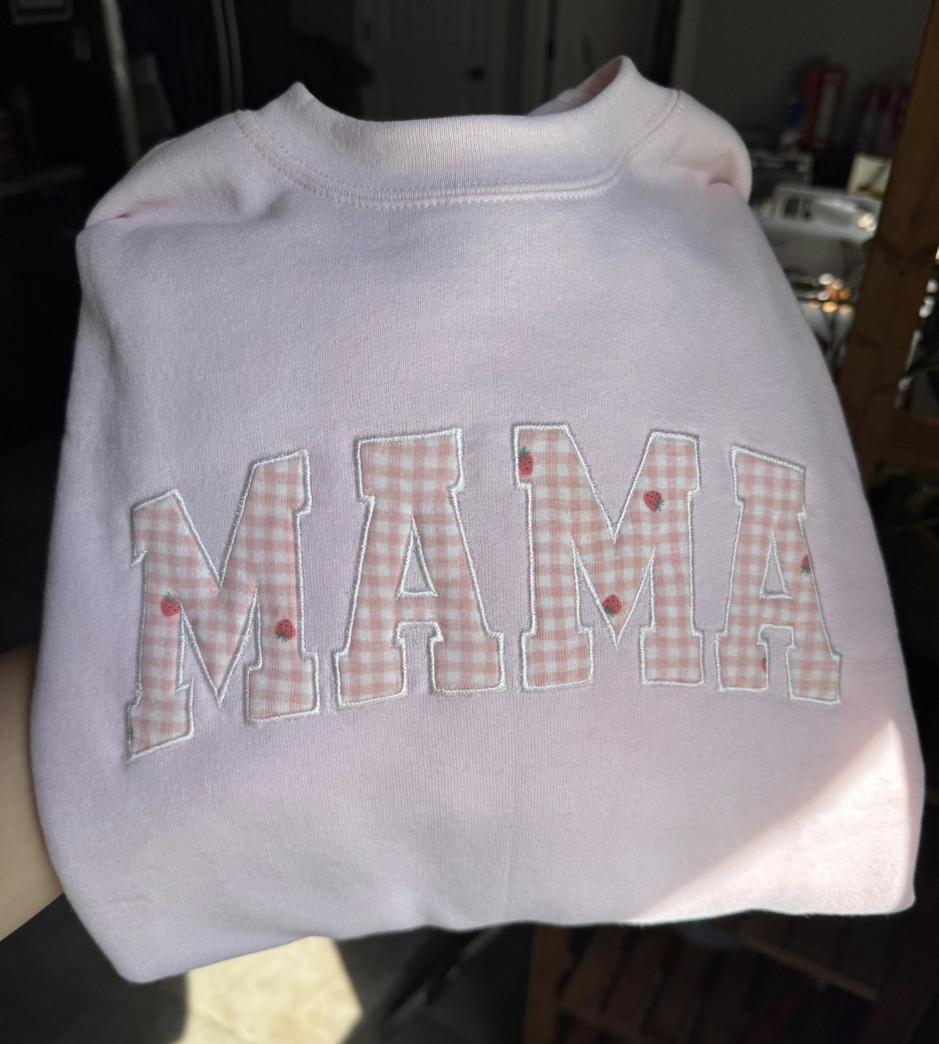 Custom Applique Crewneck Sweatshirt.