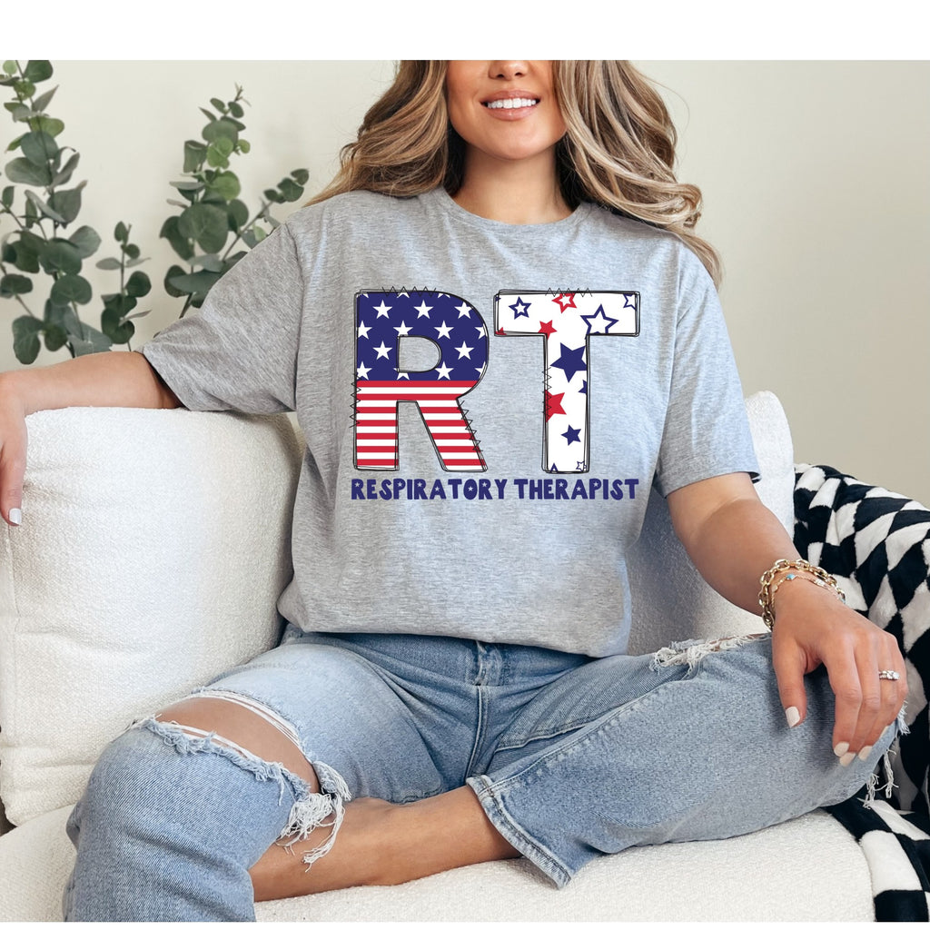 RT (Respiratory Therapist) Patriotic Tee!
