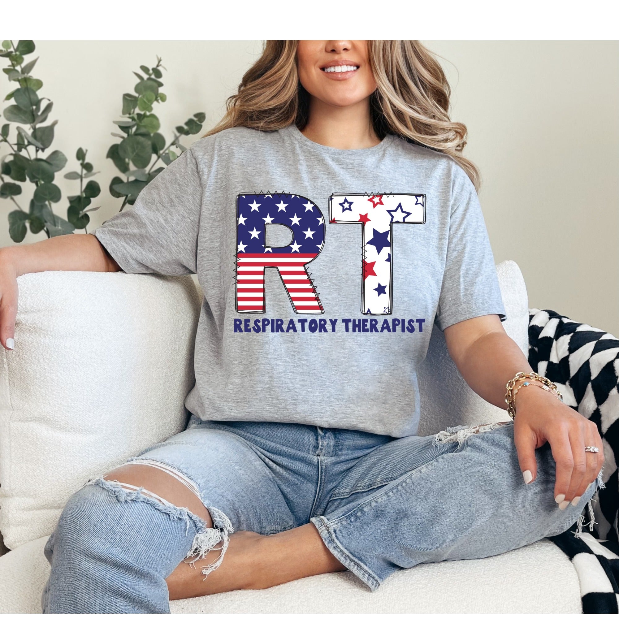 RT (Respiratory Therapist) Patriotic Tee!