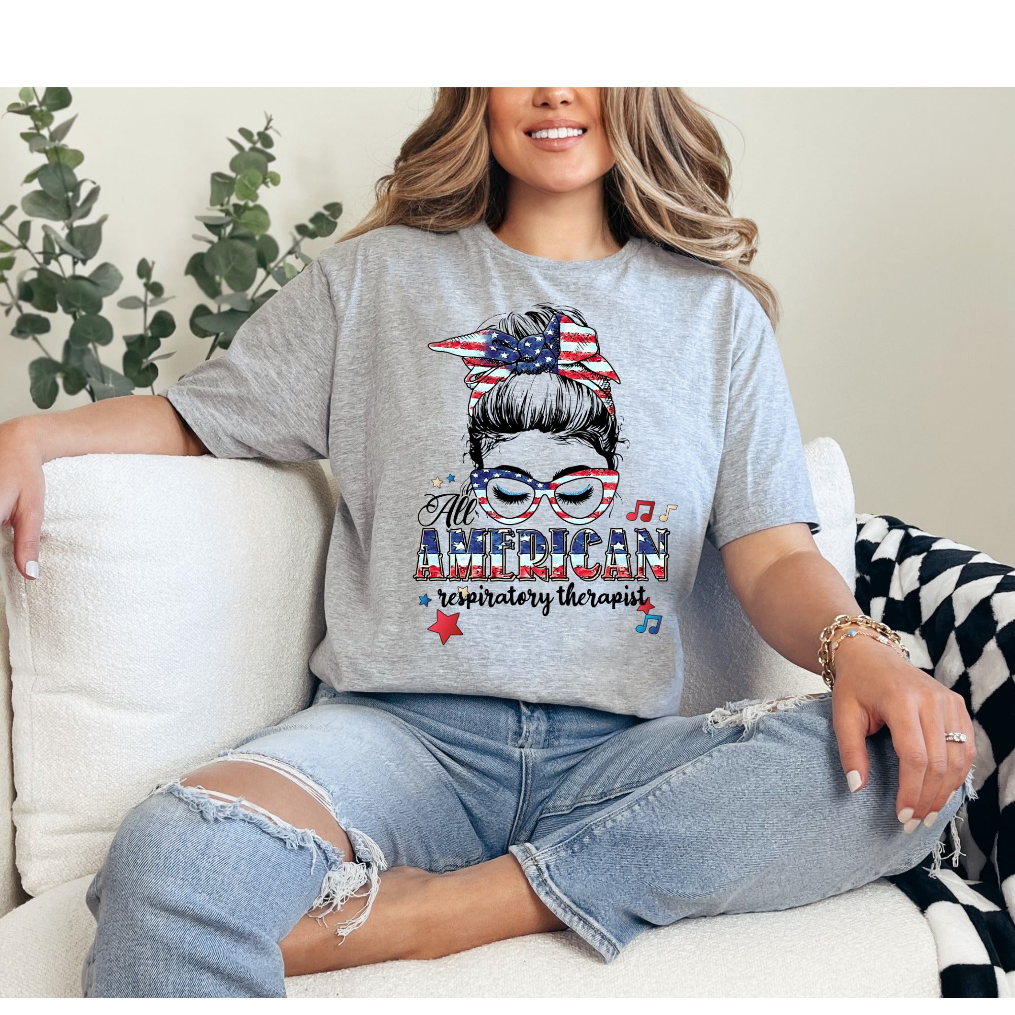 Sassy All American Respiratory Therapist Patriotic Tee!
