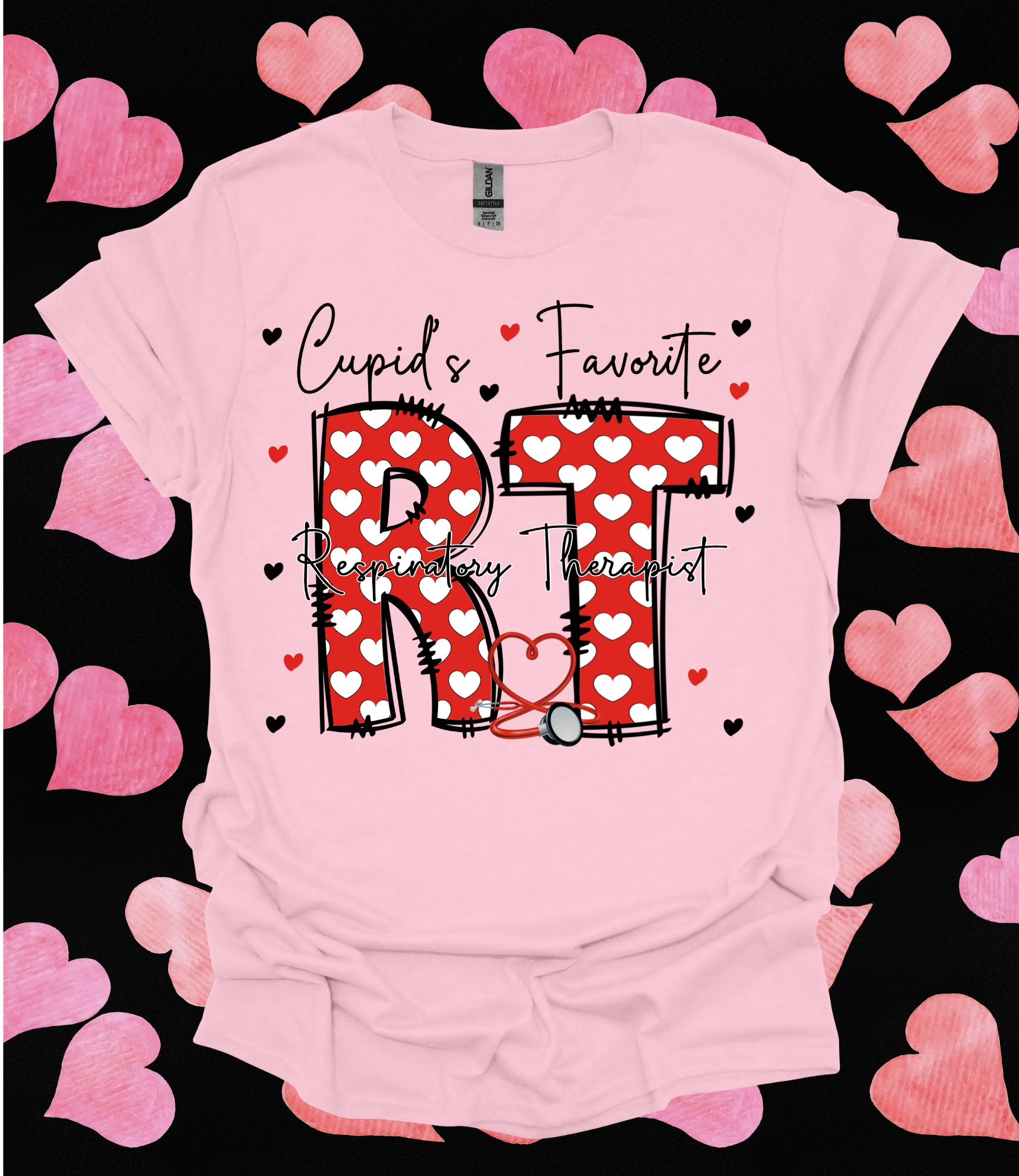 Respiratory Therapy Heart RT Letter Tee!