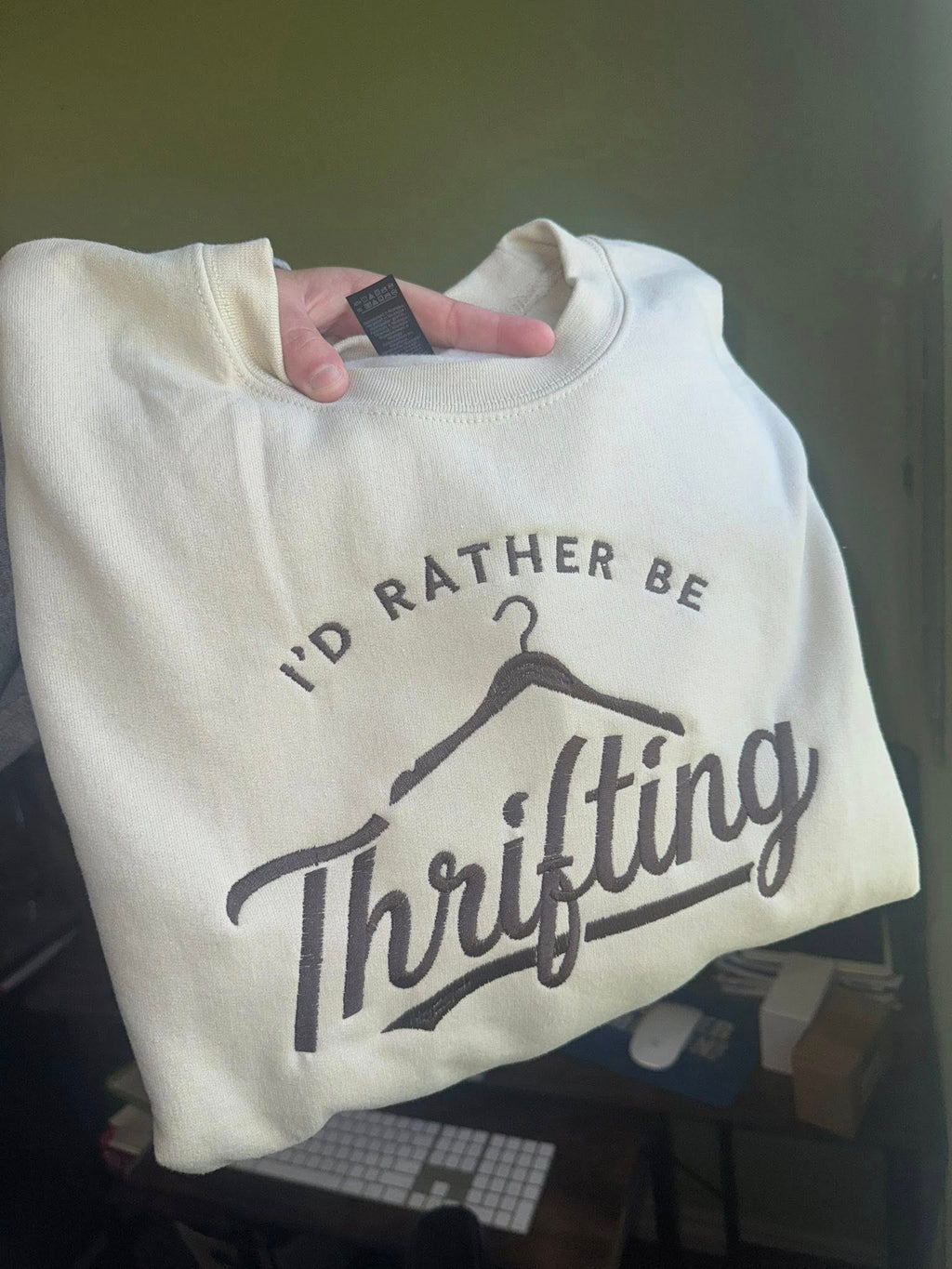 I'd Rather Be Thrifting Embroidered Tee & Sweatshirt
