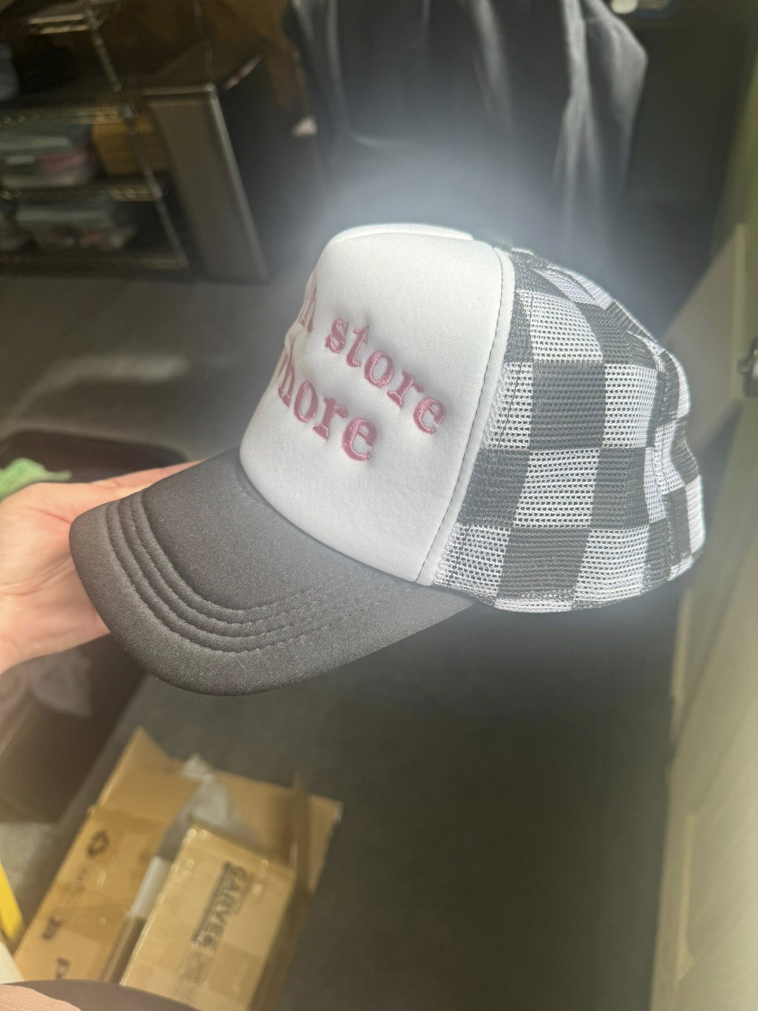 Thrift Store Whore Embroidered Trucker Hat